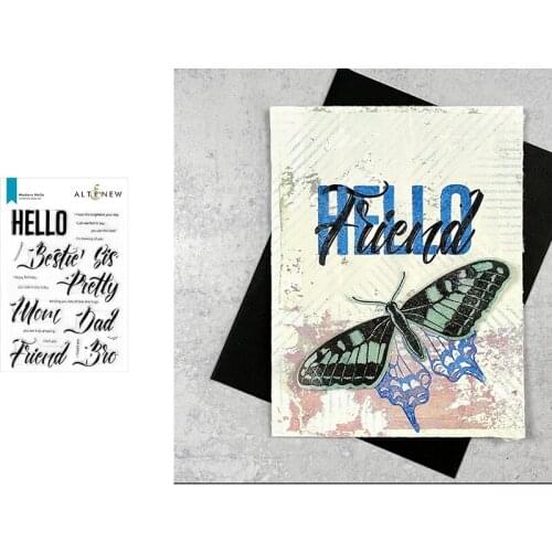 Modern Hello Letters Stamps Scrapbooking Diary Decoration Stencil Embossing Template Diy Greeting Card Handmade 2021 New Arrival