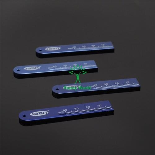 New Brand Dental Instruments Endo Rulers Span Measure Scale Endodontic ALUMINIUM 4pcs BULE