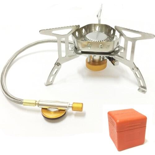 3500W Camping Gas Stove Wind Proof Outdoor Gas Burner Portable Ultralight Lightweight Hiking Stove Cooking Equipment