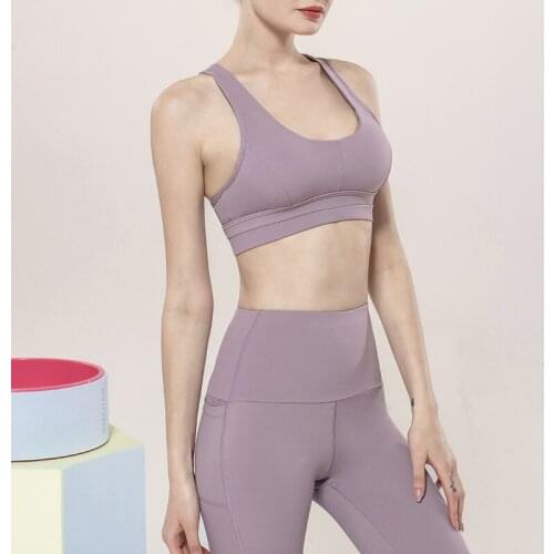 Custom Logo Workout Crop Tops Elastic Athletic Women 2020 Sport Yoga Bra