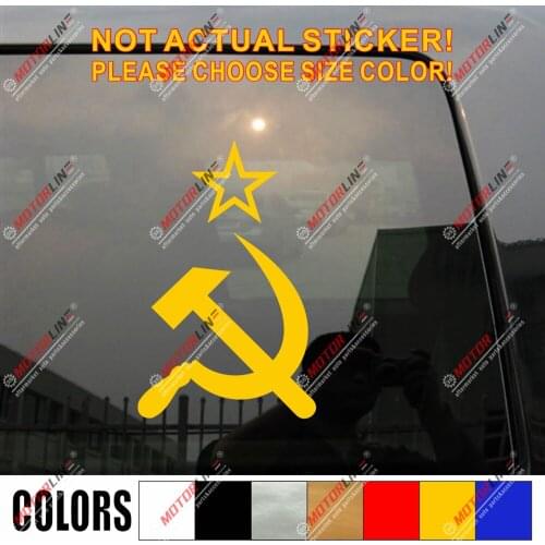 USSR State Flag Russian Soviet Union Hammer and Sickle Decal Sticker Car Vinyl