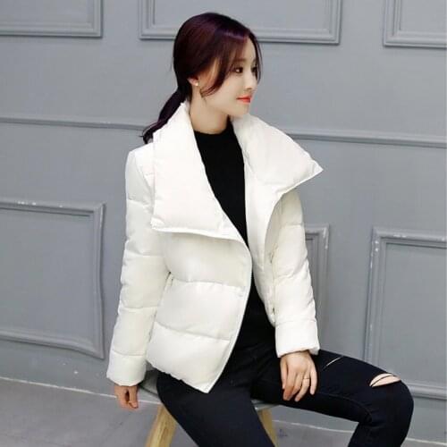 Autumn Winter 2021 New Korean Fashion Irregular Zipper Slim Small Cotton Padded Jacket Womens Short Female Coat Manteau Femme