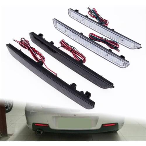 1 Pair Car LED Rear Bumper Reflector Brake Lamp for Mazda 3 2004-2009 Dust-Waterproof Car Tail Brake Stop Running Turning Light