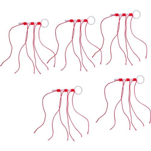 10pcs Stop Knot Durable Red Braided String Knots Outdoor Fishing Accessory Tackle Tool for Rock