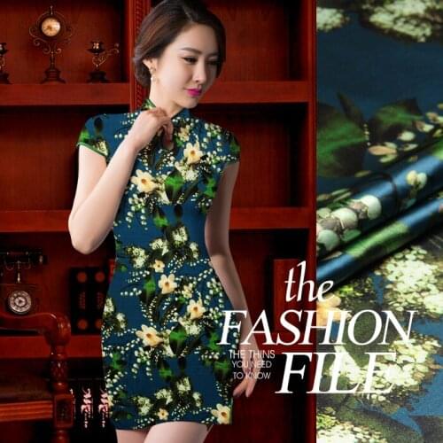 118cm wide silk stretch satin fabric meter 19 mm digital inkjet Chinese silk fabric spandex natural silk fabric wholesale cloth