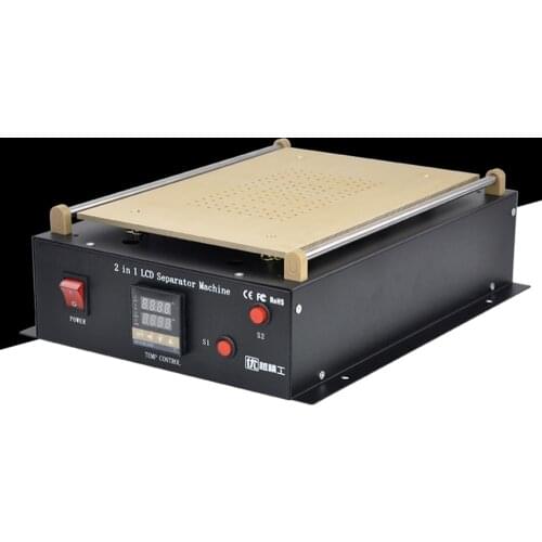 14 inch LCD Separator Double Built-in Vacuum Pump 600W Tablet Touch Screen Splitting Repair Station 2 in 1 Screen Separator 968