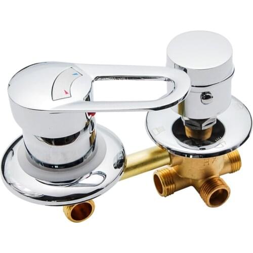 2/3/4/5 Ways Water Outlet Screw Thread 10cm/12.5cm/14.5cm Cold and Hot Mixing Valve Brass Shower Faucet Mixer Diverter Bathroom