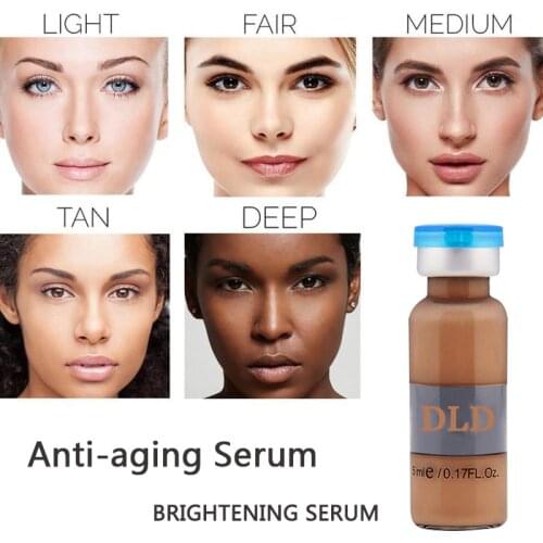 5 shades bb cream glow DLD Anti-aging serum 10pcs/set Meso White Brightening Serum Natural Nude Concealer Make Up CC Foundation