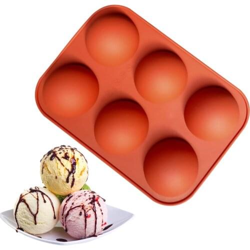 6 Cavities Half Ball Sphere Chocolate Silicone Mold Ice Tray Cake Mould Cake Jelly Candy Tool Diy Molds Kitchen Baking Tool 2