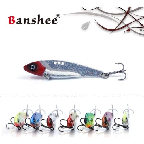 Banshee 53mm/8g Dragon Mini Crank Metal VIB Vibrator DR02 Collocation Origin treble hooks Artificial hard lures Pesca