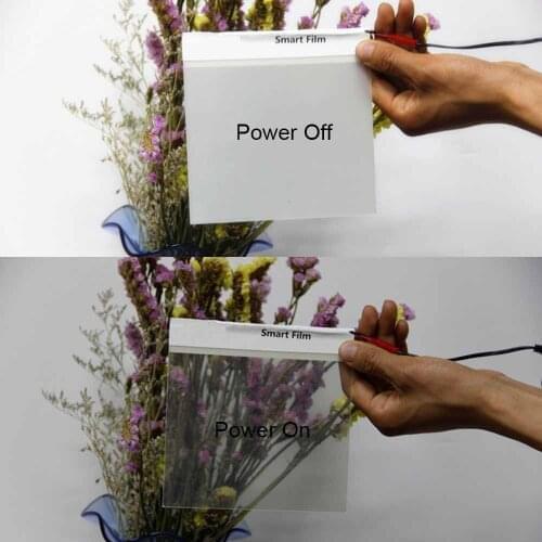 4"x8"cm White PDLC Smart Tint Window Pravicy Film Smart Window Tint Electrochromic Film Switchable Glass Vinyl