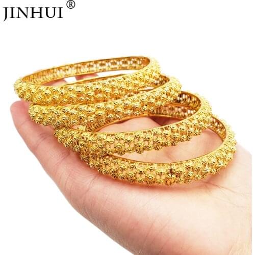 Bracelet 24k Gold Bangles Jewelry Ethiopian African small Bangle for Women Dubai indian Bracelets Party wedding Gifts bangle