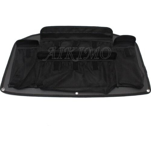 Black Motorcycle Trunk Lid Organizer Tool Rear Bag Case For Honda GoldWing GL1800 Models 2001-2017