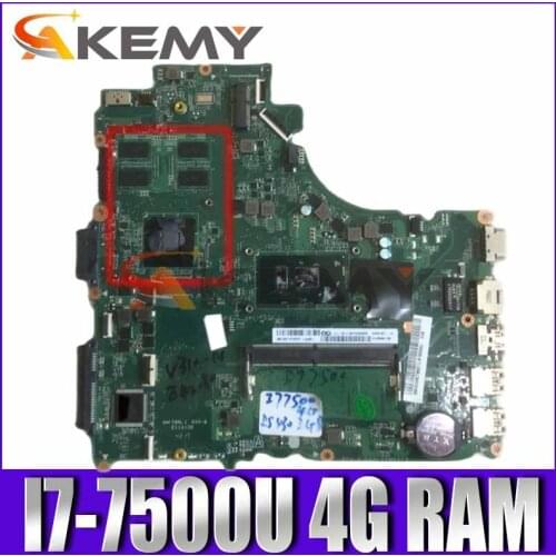 DA0LV6MB6F0 Motherboard for Lenovo E52-80 V310-14ISK V510-14IKB Laptop Motherboard W/ CPU I7-7500U 4G RAM 100% fully tested OK