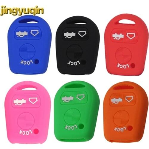 Jingyuqin 20pcs Silicone Key Cover Case for BMW E31 E32 E34 E36 E38 E39 E46 Z3 3Button Straight Remote Car Key for Old BMW