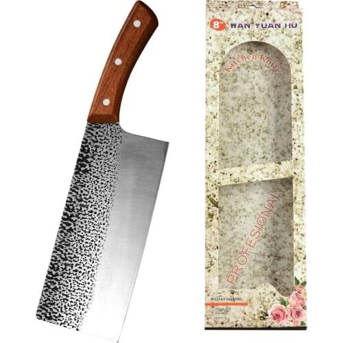 Forged Butcher Knife Stainless Steel Cooking Knife Gift Box Chop Chinese Cleaver Kitchen Knife Chef Cooking Tools Wooden Handle