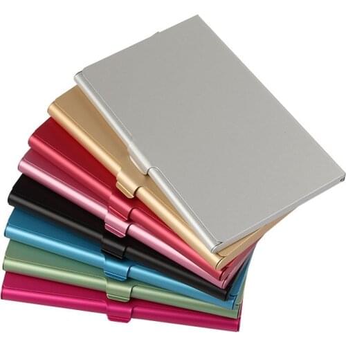 Creative Casual Business Card Case Aluminum Metal Box Cover Credit Men Business Card Holder Metal Wallet Card Holder