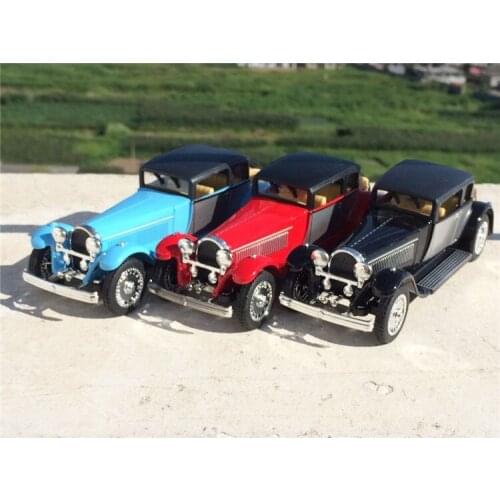 Alloy Antique Car Model 1: 28 Scale Alloy Pull Back Classic Cars High Simulation Diecasts Vehicle Toy Boy Kids Gifts Collection