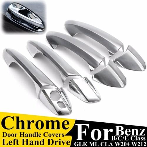 Car Exterior Door Handle Covers Trim Chrome For Mercedes For Benz B C E GLK ML CLA W246 W204 W212 X204 W166 W117 for Left Driver