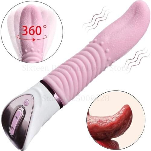 New Realistic Oral Tongue Vibrator 10-speed Licking G Spot Clitoris Stimulator Vibrating Female Masturbation Sex Toys For Women