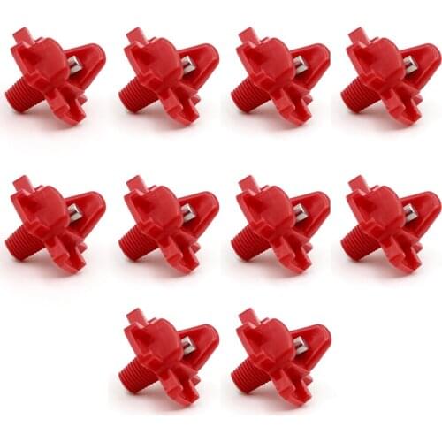10PCS Chicken Waterer Nipple Cross Type Automatic Water Drinking Dispenser Chicken Drinker Waterer Poultry Supplies Feeder Tools