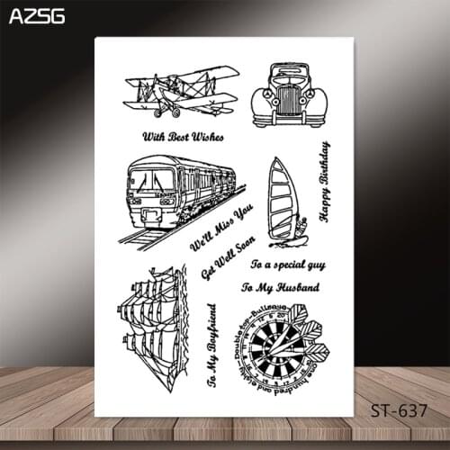 AZSG French style vehicle dancer heart-shaped Clear Stamps for DIY Scrapbooking/photo Album Decorative Craft Clear Stamp Chapte