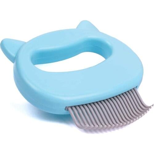 Pet Hair Removal Massaging Shell Comb Soft Deshedding Brush Grooming and Shedding Matted Fur Remover Dematting Tools