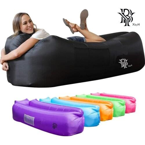 XbyH Inflatable Lounger Air Sofa Portable Hammock,Water Proof& Anti-Air Leaking Design-Ideal Couch for Backyard Lakeside Beach T