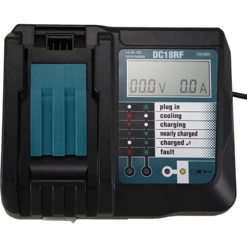 14.4V 18V Li-Ion Battery Charger Voltage Current Lcd Digital Display For Makita Dc18Rf Bl1830 Bl1815 Bl1430 Dc14Sa Dc18Sc Dc18