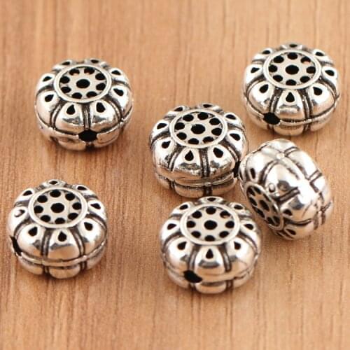 100% 925 Silver Bead Pure Silver Hollow Jewelry Beads Good Luck Symbol Pure Silver Jewlery Beads DIY Jewelry Accessories