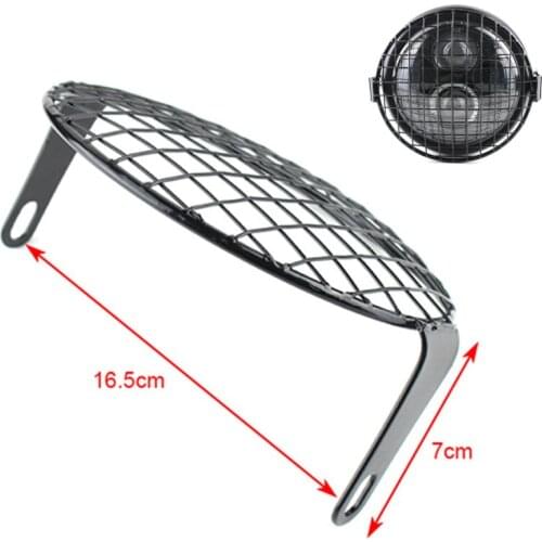 5.75“ Black Retro Grill Motorcycle Headlight Cover Lamp Hoods Moto Bike Light Protector Grill Cover Case Capa Guard Newest