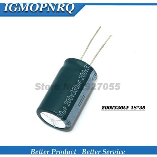 5PCS 200v330uf 330uf220v 18*35MM Electrolytic capacitor 200v 330uf 18x35 200V330UF new
