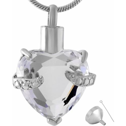 8072 Hold My Heart Stainless Steel Cremation Jewelry Champagne Glass Elegant Ash pendant