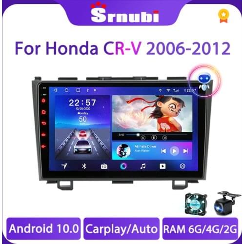 Srnubi Android 10 WiFi Car Radio For Honda CRV 2006-2012 GPS Navigation 2 Din Split Screen Multimedia Video Player DVD Head Unit