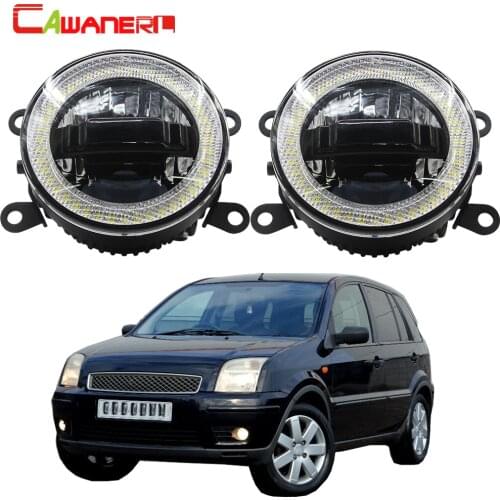 Cawanerl For Ford Fusion Estate JU 2002-2008 Car LED Bulb Fog Light Daytime Running Lamp DRL Angel Eye 12V High Bright