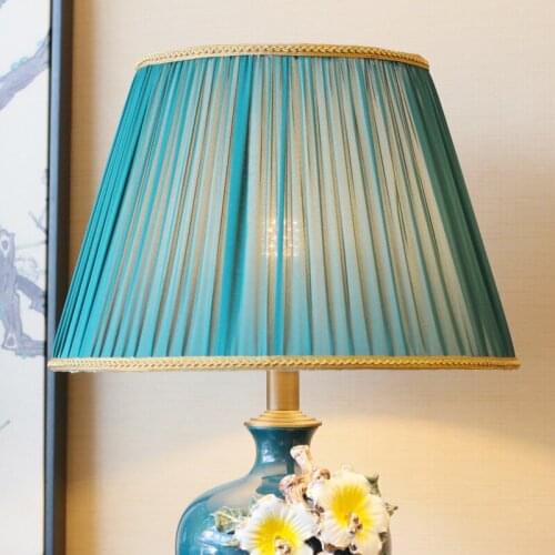 Free Shipping Dark Green Landshade Chiffon Shirt Table Lamp Shade Accessories Wholesale Floor Lamp Handmade Cover Custom
