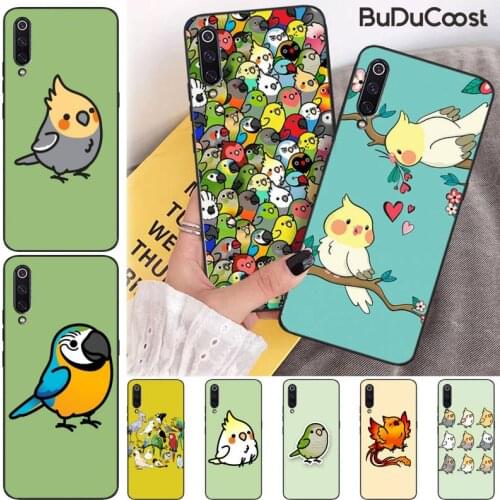 Cartoons Chubby Cockatiel Phone Case For Xiaomi Mi 9 9T CC9 CC9E 8 SE Pro A2 Lite 6X 5 A3 A1 Max Mix 2 3