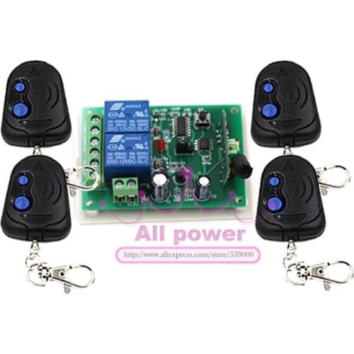 DC 12V 2CH Channel Remote Switch Wireless ON/OFF For Door Window Remote Control System