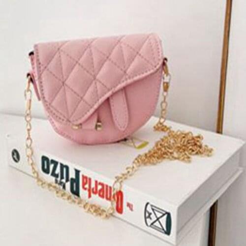 Childrens Satchels Fashionable Girl Accessories Wallet Simple Air Chain Small Square Crossbody Bags One Shoulder Sloping Purses