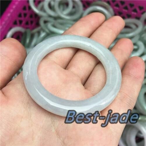 Baby Size Natural Grade A Jade 1.63in Bangle Burma Jadeite hand carved green Children Boy Girl trottie small Chain bracelet