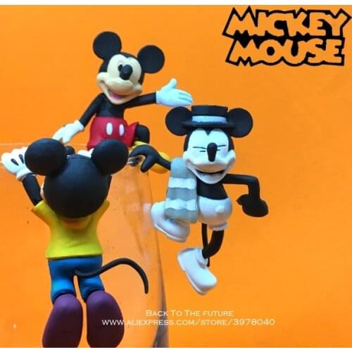 Disney Mickey Mouse 4.5cm 3 style mini doll Action Figure Anime Decoration Collection Figurine Toy model for children gift