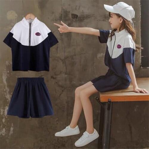 Girls Summer Clothes T Shirt and shorts 2pcs Set Teen Girls Costume New Summer Girls Outfits 6 8 10 12 Years