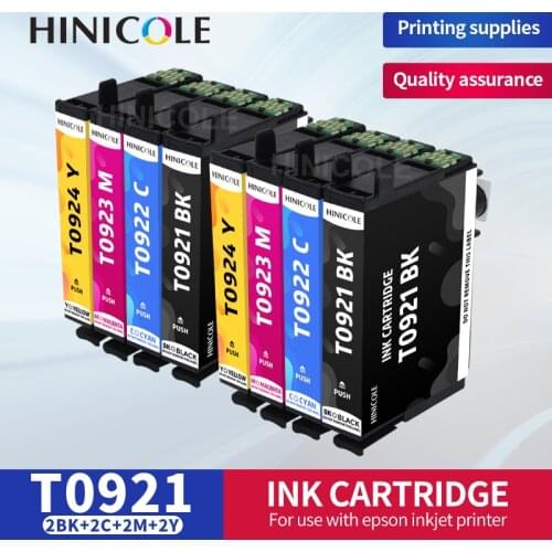 HINICOLE For Epson T0921 Cartridge 92N Ink Cartridges Stylus CX4300 TX106 TX117 TX119 TX109 T26 C91 T27 Printers Cartridge