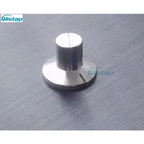 IWISTAO Solid Potentiometer Knob Hat Stainless Steel HIFI Amp Outer OD 31.5mm H23mm Fixed hole 6mm Silver DIY Free Shipping