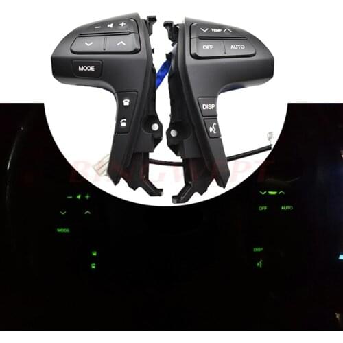BINGWFPT Black Auto Steering Wheel Audio Control Button Switch For TOYOTA HIGHLANDER
