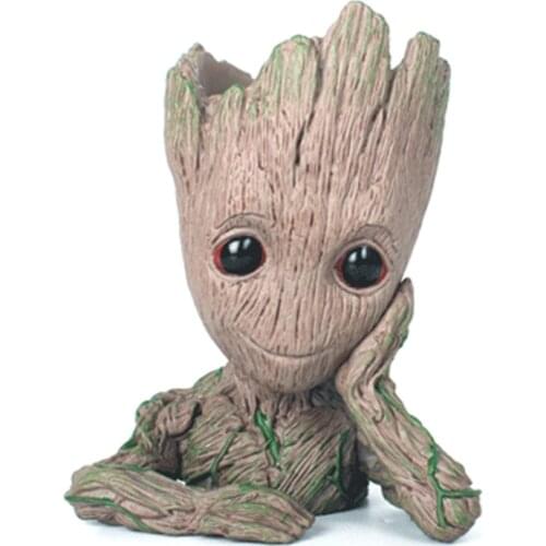 Beautiful House Decoration Vase PVC Pot Action Toy Model Guardian Digital Galaxy Cartoon Styling Hero Statue Creative Craft Gift