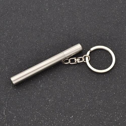 Fashion lychee Mini Portable Pocket Toothpick Holder Key Chain Stainless Steel Travel Hiking Outdoor Tool Key Ring