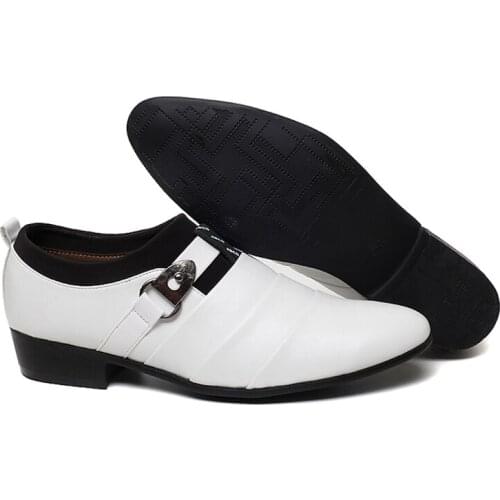 Mazefeng 2018 New Summer Men Dress Shoes Wear-resisting Men Leather Shoes British Style Male Business Shoes Slip-on Pointed Toe