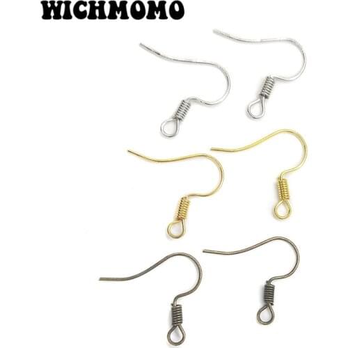 2019 New 17mm 200pieces/bag Bronze Gold Spring Ear Hook Clasps Earrings Clasp DIY Earrings Jewelry Findings Components