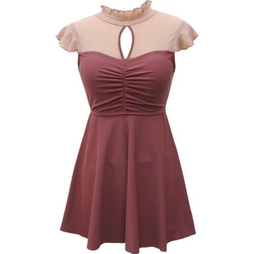 2021 New Women Holiday Wear One Piece Swimwear Bathing Suit Swimming Beachwear Swim Beach Dress Summer Sexy Swimsuit Swimdress